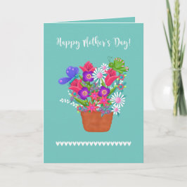 Happy Mother's Day Flowers and Butterflies
