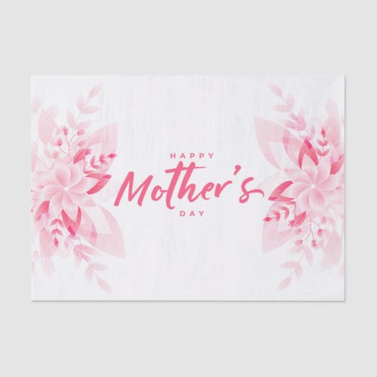 Happy Mother's Day (Flowers) Seidenpapier (Vorderseite)