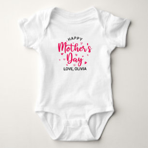 Happy Mother's Day for Baby Girl Strampler