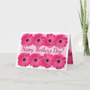 Happy Mother's Day Fresh Pink Gerber Daisies Karte