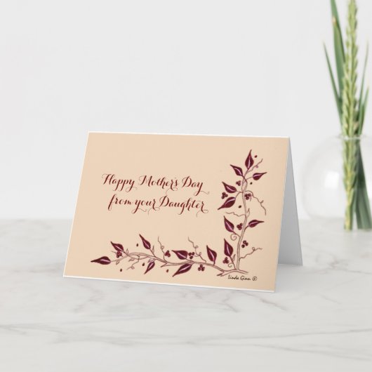 Happy Mother's Day from Daughter Karte (Vorderseite)