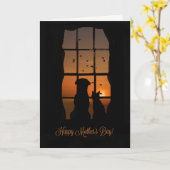 Happy Mother's Day from Dog and Cat Karte (Gelbe Blume)