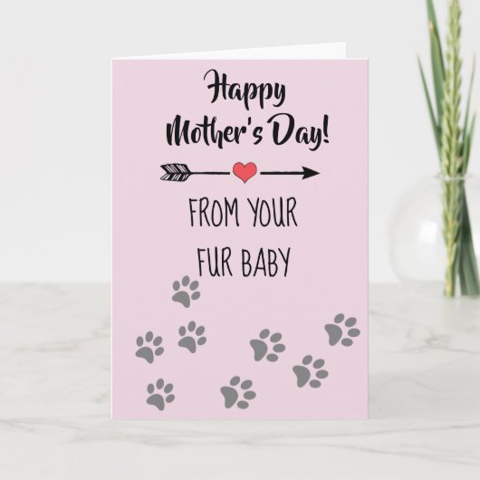 Happy Mother's day from Dog Cat Pet Fur Baby Karte (Vorderseite)
