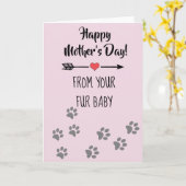 Happy Mother's day from Dog Cat Pet Fur Baby Karte (Gelbe Blume)