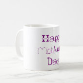 Happy Mother's Day Funny Typografy Tasse (Vorderseite Links)