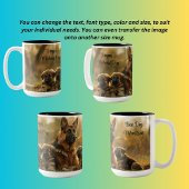 Happy Mother's Day German Shepherd Dog Zweifarbige Tasse