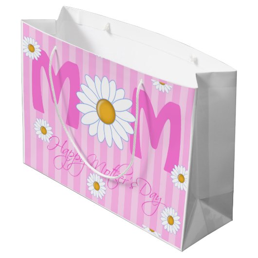 Happy Mother's Day-Geschenktasche Große Geschenktüte (Rückseite Schrägansicht)