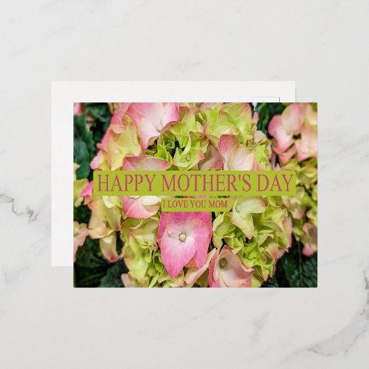 Happy Mother's Day Gift Idea | florale Postkarte (Vorderseite/Rückseite)