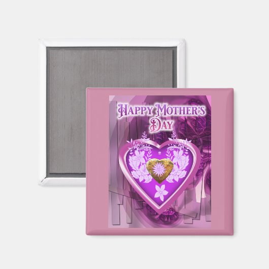 Happy Mothers Day Gift Magnet (Vorderseite/Rückseite)