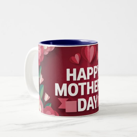 Happy Mother's Day Gift Tasse Design (Vorderseite Links)