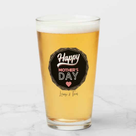 Happy Mother's Day Glas (Vorne (Gefüllt))