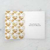 Happy Mother's Day Gold Flower Karte (Innenseite)