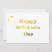 Happy mothers day. Gold simple script calligraphy  (Vorderseite)