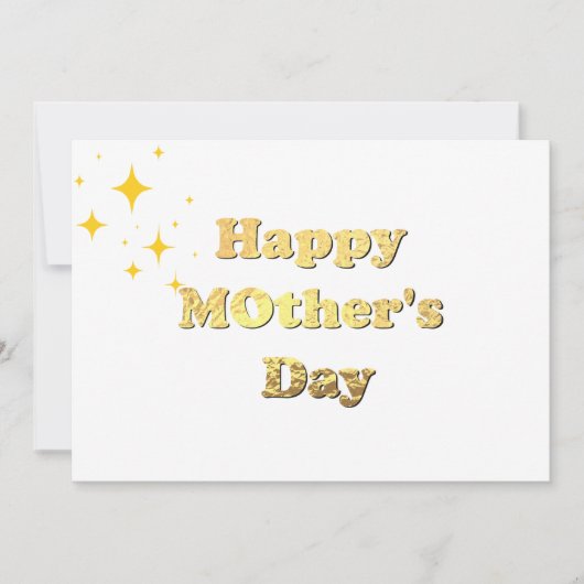 Happy mothers day. Gold simple script calligraphy  (Vorderseite)