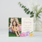 Happy Mother's Day Gramma Foto Card Karte (Stehend Vorderseite)