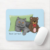 Happy Mother's Day Gray Cat Mousepad (Mit Mouse)