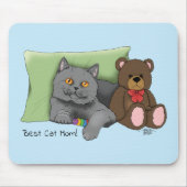 Happy Mother's Day Gray Cat Mousepad (Vorne)