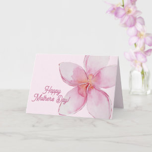 Happy Mother's Day - Hawaiian Watercolor Blume Karte