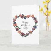 Happy Mother's Day Heart Floral Blume Script Karte (Gelbe Blume)