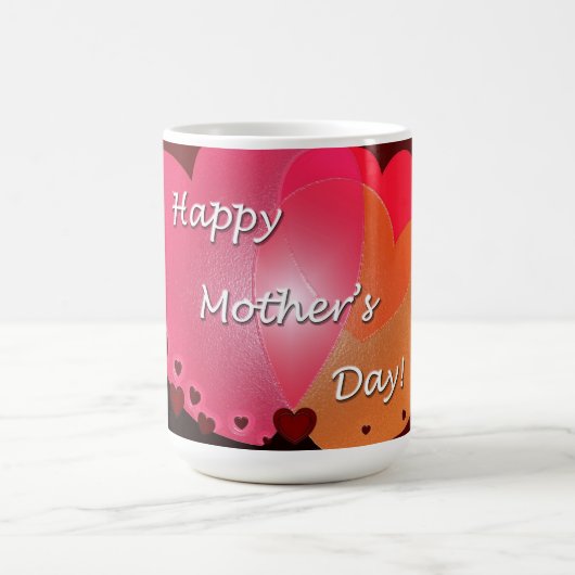 Happy Mother's Day Heart Kaffeetasse (Mittel)