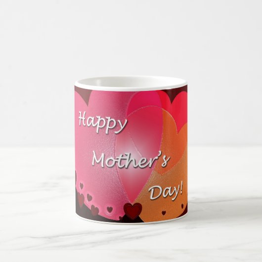 Happy Mother's Day Heart Kaffeetasse (Mittel)