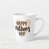Happy Mother's Day Heart Latte Tasse (Rechts)