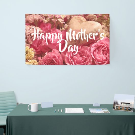 Happy Mother's Day Heart Rose Banner (Messeveranstaltung)