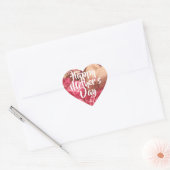 Happy Mother's Day Heart Rose Herz-Aufkleber (Umschlag)