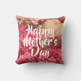 Happy Mother's Day Heart Rose Kissen