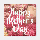 Happy Mother's Day Heart Rose Magnet (Vorne)