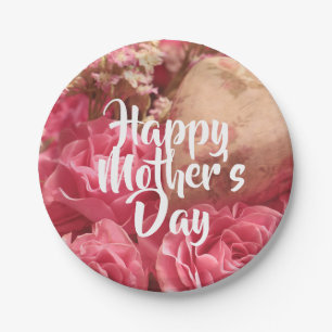 Happy Mother's Day Heart Rose Pappteller