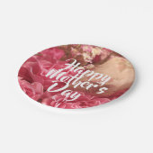 Happy Mother's Day Heart Rose Pappteller (Schrägansicht)