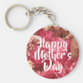 Happy Mother's Day Heart Rose Schlüsselanhänger (Vorne)