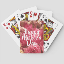 Happy Mother's Day Heart Rose Spielkarten