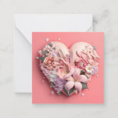 Happy Mother's day Heart Shaped Floral Arrangement Mitteilungskarte (Vorderseite)