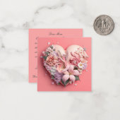 Happy Mother's day Heart Shaped Floral Arrangement Mitteilungskarte (Vorderseite/Rückseite Beispiel)