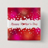 Happy Mother's Day Hearts Button (Vorderseite)
