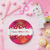 Happy Mother's Day Hearts Pappteller (Party)