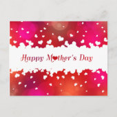 Happy Mother's Day Hearts Postkarte (Vorderseite)