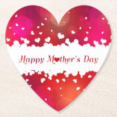 Happy Mother's Day Hearts Untersetzer (Vorderseite)