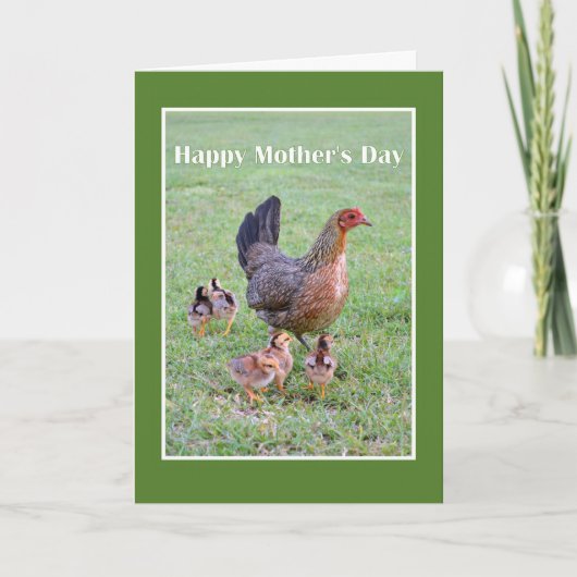 Happy Mother's Day Hen and Chicks Karte (Vorderseite)