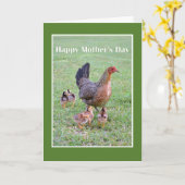 Happy Mother's Day Hen and Chicks Karte (Gelbe Blume)
