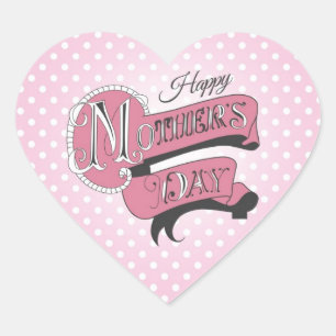 Happy mother's day! Herz-Aufkleber