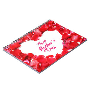 Happy Mother's Day - Herz geformt Rose Petals Notizblock