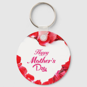 Happy Mother's Day - Herz geformt Rose Petals Schlüsselanhänger