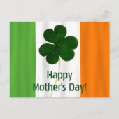 Happy Mother's Day Irish Flag Kleeblatt Irland Postkarte (Vorderseite)