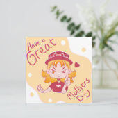 Happy Mothers day. Karte (Stehend Vorderseite)