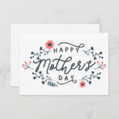 happy-mothers-day-lettering dankeskarte (Vorne/Hinten)