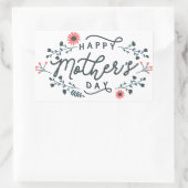 happy-mothers-day-lettering rechteckiger aufkleber (Tasche)