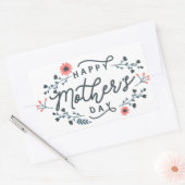 happy-mothers-day-lettering rechteckiger aufkleber (Umschlag)